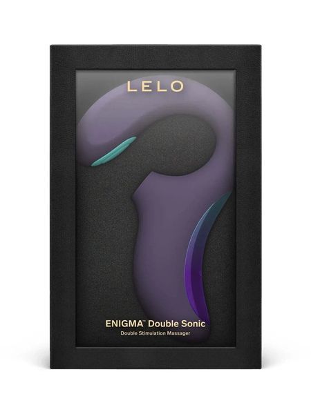 Кліторально-вагінальний звуковий стимулятор LELO Enigma Double Sonic Cyber Purple SX2553 фото - купити в секс-шопі Чорний Кролик