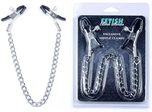 Затискачі для сосків Fetish Boss Series - №7 Exclusive Nipple Clamps, BS6100015 BS6100015 фото - купити в секс-шопі Чорний Кролик