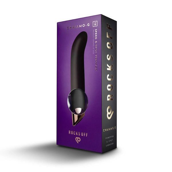 Вібратор для точки G Rocks Off Chaiamo G Black, 10 режимів SX1201 фото - купити в секс-шопі Чорний Кролик
