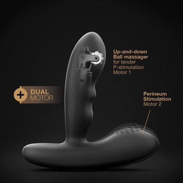 Масажери простати Dorcel P-Stroker з пультом ДК, підігрівом і прицільним масажем, два мотори SO3074 фото - купити в секс-шопі Чорний Кролик