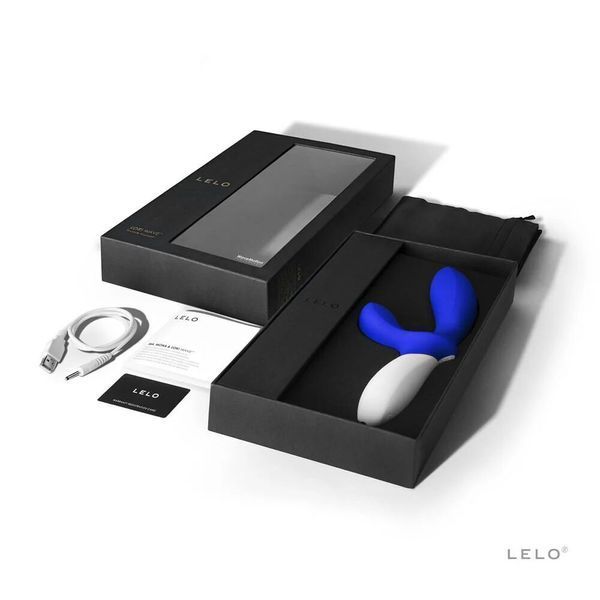 Масажер простати LELO Loki Wave Federal Blue, 2 мотори, манливий рух + стимуляція промежини SX0707 фото - купити в секс-шопі Чорний Кролик