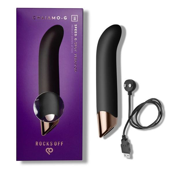 Вібратор для точки G Rocks Off Chaiamo G Black, 10 режимів SX1201 фото - купити в секс-шопі Чорний Кролик