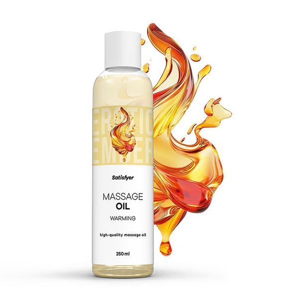 Масажна олія Satisfyer Massage Oil Warming 250 мл SX2710 фото - купити в секс-шопі Чорний Кролик