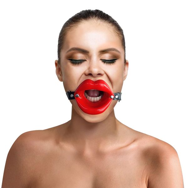 Кляп розширювач в формі губ Art of Sex - Gag Lips, натуральна шкіра SO5148 фото - купити в секс-шопі Чорний Кролик