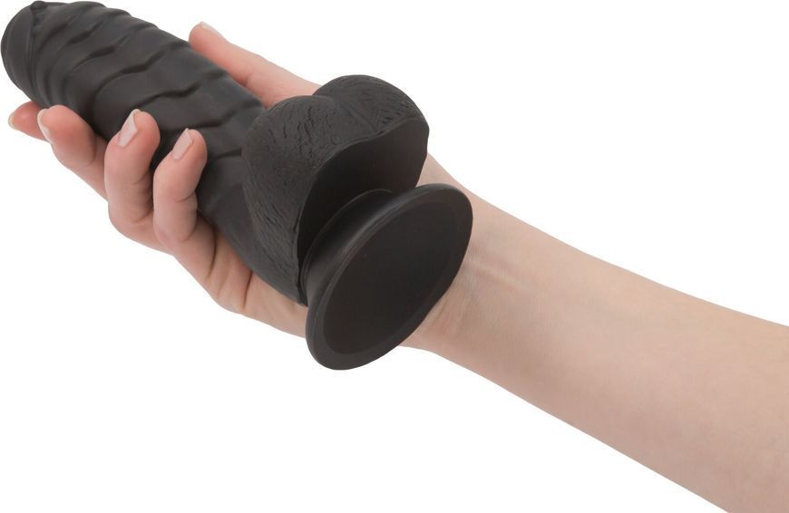 Фалоімітатор ADDICTION Ben 7" Dildo With Balls Black, віброкуля в подарунок SX3156 фото - купити в секс-шопі Чорний Кролик