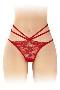 Трусики з відкритою попкою Fashion Secret Nadia Red SO4062 фото - купити в секс-шопі Чорний Кролик