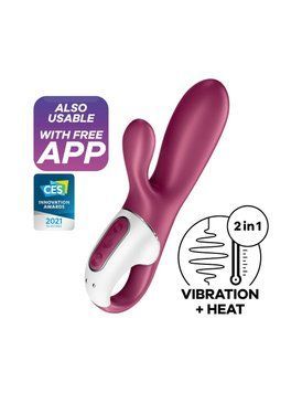 Смарт вібратор-кролик із підігрівом Satisfyer Hot Bunny SO6086 фото - купити в секс-шопі Чорний Кролик