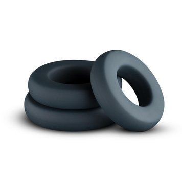 Набір ерекційних кілець Boners 3-Piece Hefty Cock Ring Set, діаметр 3,2 см, 3,8 см та 4,5 см SO8872 фото - купити в секс-шопі Чорний Кролик