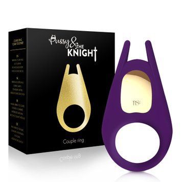 Ерекційне віброкільце Rianne S: The Pussy & The Knight Couple Ring, 10 режимів роботи, мед силікон SO3872 фото - купити в секс-шопі Чорний Кролик