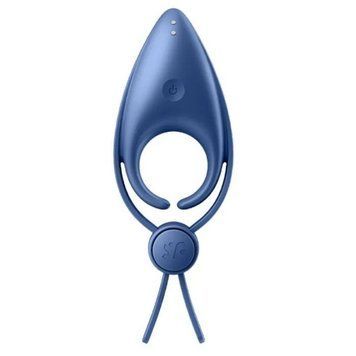 Ерекційне віброкільце-ласо з регулюванням розміру Satisfyer Sniper Blue SO6080 фото - купити в секс-шопі Чорний Кролик