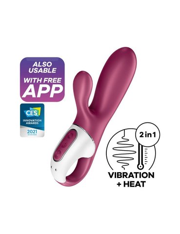 Смарт вібратор кролик із підігрівом Satisfyer Hot Bunny SO6086 фото - купити в секс-шопі Чорний Кролик