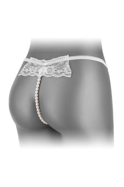 Трусики-стрінги з перлинною ниткою Fashion Secret KATIA White SO4719 фото - купити в секс-шопі Чорний Кролик