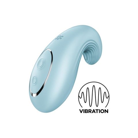 Вібратор Satisfyer Dipping Delight Light Blue SO6991 фото - купити в секс-шопі Чорний Кролик