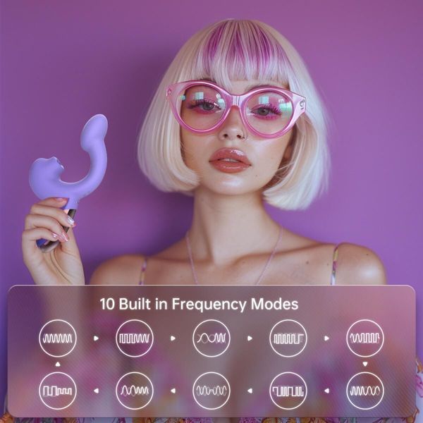 Смарт-вібратор Magic Motion Ponder Purple, подвійна стимуляція, віброяйце+язичок для клітора SX3228 фото - купити в секс-шопі Чорний Кролик