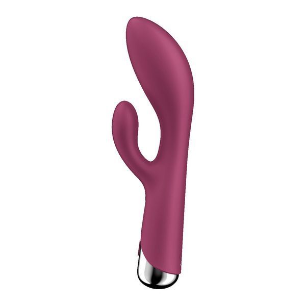 Вібратор-кролик з ротацією Satisfyer Spinning Rabbit 1 Red, 3 мотори SX0561 фото - купити в секс-шопі Чорний Кролик