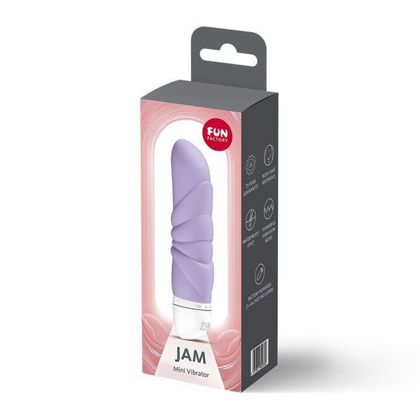 Мінівібратор Fun Factory JAM Purple, підходить для клітора, рельєфний SX3685 фото - купити в секс-шопі Чорний Кролик