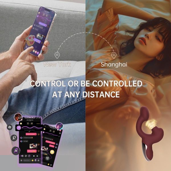 Смарт-вібратор Magic Motion Ponder Purple, подвійна стимуляція, віброяйце+язичок для клітора SX3228 фото - купити в секс-шопі Чорний Кролик