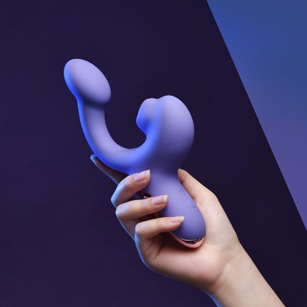 Смарт-вібратор Magic Motion Ponder Purple, подвійна стимуляція, віброяйце+язичок для клітора SX3228 фото - купити в секс-шопі Чорний Кролик
