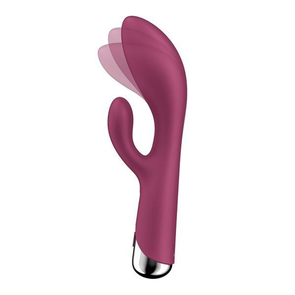 Вібратор-кролик з ротацією Satisfyer Spinning Rabbit 1 Red, 3 мотори SX0561 фото - купити в секс-шопі Чорний Кролик
