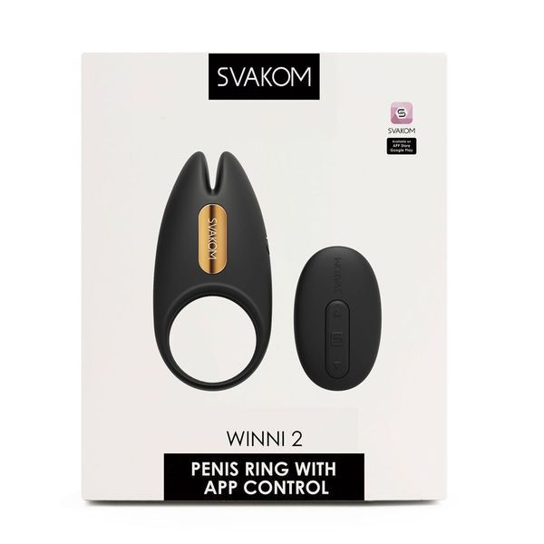 Ерекційне віброкільце Svakom Winni 2, керування зі смартфона, пульт ДК SO6372 фото - купити в секс-шопі Чорний Кролик
