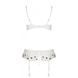Сексуальний комплект з поясом для панчіх Passion LOVELIA SET L/XL, white SO4780 фото 6