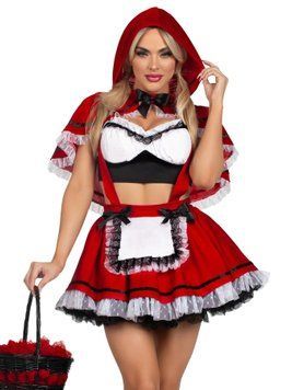 Костюм Червоної Шапочки Leg Avenue Flirty Miss Red Top and Skirt XS SX2784 фото - купити в секс-шопі Чорний Кролик