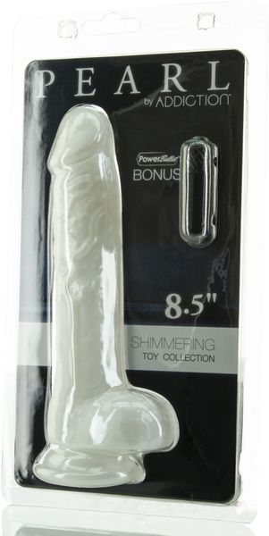 Фалоімітатор ADDICTION Pearl 8.5" Dildo with Balls, віброкуля в подарунок SX3157 фото - купити в секс-шопі Чорний Кролик