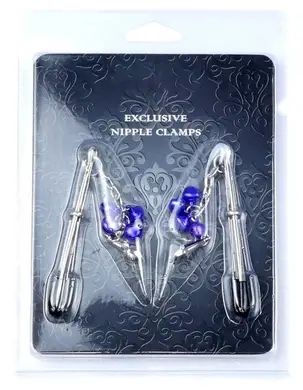 Затискачі для сосків Fetish Boss Series - №6 Exclusive Nipple Clamps, BS6100014 BS6100014 фото - купити в секс-шопі Чорний Кролик