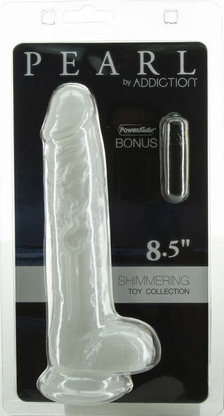 Фалоімітатор ADDICTION Pearl 8.5" Dildo with Balls, віброкуля в подарунок SX3157 фото - купити в секс-шопі Чорний Кролик
