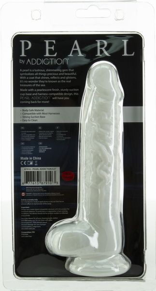 Фалоімітатор ADDICTION Pearl 8.5" Dildo with Balls, віброкуля в подарунок SX3157 фото - купити в секс-шопі Чорний Кролик