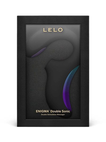 Кліторально-вагінальний звуковий стимулятор LELO Enigma Double Sonic Black SX2554 фото - купити в секс-шопі Чорний Кролик