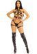 Комплект портупея та гартери з повідцем Leg Avenue Garter Body Harness Black L SX1715 фото 8
