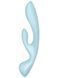 Двосторонній вібратор-кролик Satisfyer Triple Oh Light Blue, 3 мотори, руків&rsquo;я-масажер SO7781 фото 2