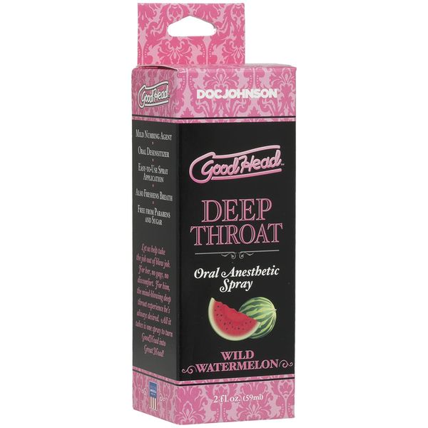 Спрей для мінету Doc Johnson GoodHead DeepThroat Spray - Watermelon 59 мл для глибокого мінету SO3491 фото - купити в секс-шопі Чорний Кролик