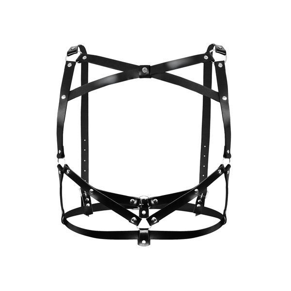 Портупея жіноча шкіряна Art of Sex - Leather Sheron XS-M, чорна SO9748 фото - купити в секс-шопі Чорний Кролик