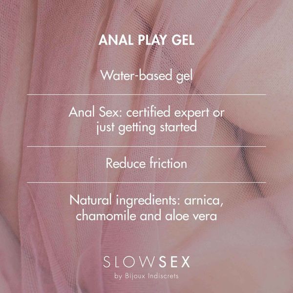 Анальний гель-змазка Bijoux Indiscrets Slow Sex Anal play gel SO5900 фото - купити в секс-шопі Чорний Кролик