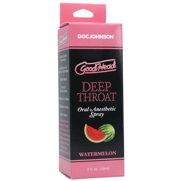 Спрей для мінету Doc Johnson GoodHead DeepThroat Spray - Watermelon 59 мл для глибокого мінету SO3491 фото - купити в секс-шопі Чорний Кролик