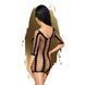 Мінісукня Penthouse Bedtime Surprise XL Black, велика сітка, рукави, вертикальні вставки SO6454 фото 2