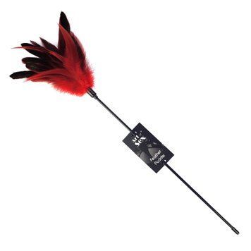 Лоскітка з пером півня Art of Sex &ndash; Feather Paddle, червона SO6610 фото - купити в секс-шопі Чорний Кролик