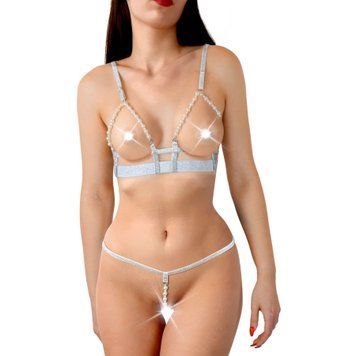 Набір сексуальної білизни Art of Sex - Sweet Angel, розмір L-2XL, колір білий SO7762 фото - купити в секс-шопі Чорний Кролик