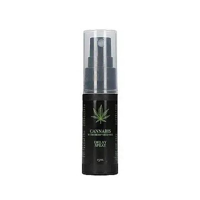 Спрей пролонгуючий Cannabis With Hemp Seed Oil-Delay Spray, 15 ml PHA231 фото - купити в секс-шопі Чорний Кролик