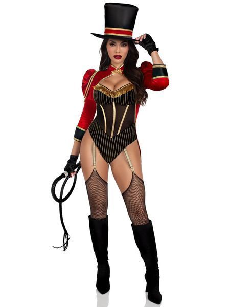 Костюм циркачки Leg Avenue Ravishing Ringmaster Bodysuit L SX2785 фото - купити в секс-шопі Чорний Кролик
