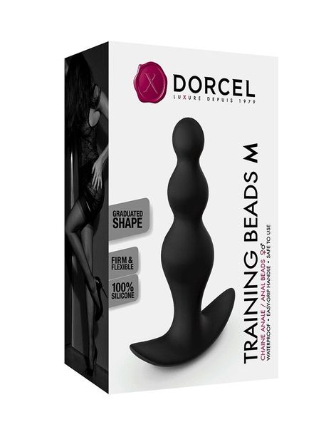 Анальний ланцюжок Dorcel TRAINING BEADS M SO4527 фото - купити в секс-шопі Чорний Кролик