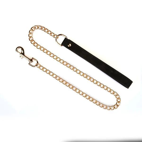 Нашийник з повідцем Liebe Seele Boudoir Amor Collar with Leash Black, три кільця SX1668 фото - купити в секс-шопі Чорний Кролик