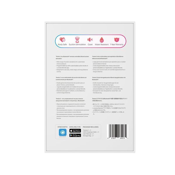 Вакуумний кліторальний смарт-стимулятор Lovense Tenera 2 SO9849 фото - купити в секс-шопі Чорний Кролик