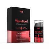 Рідкий вібратор Intt Vibration Strawberry (15 мл), густий гель, дуже смачний, діє до 30 хвилин SO2921 фото - купити в секс-шопі Чорний Кролик