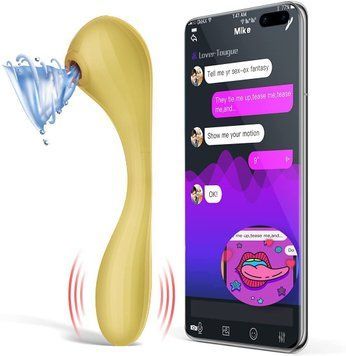 Вакуумний вагінально-кліторальний стимулятор Magic Motion Bobi Yellow, керування зі смартфона SO5746 фото - купити в секс-шопі Чорний Кролик