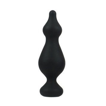 Анальна пробка Adrien Lastic Amuse Big Black (L) з двома переходами, макс. діаметр 4,4 см AD20269 фото - купити в секс-шопі Чорний Кролик