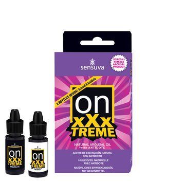 Збуджувальні краплі для клітора Sensuva On xXxTREME Arousal Oil (5 мл) with Antidote (5 мл) + антидот SX1487 фото - купити в секс-шопі Чорний Кролик
