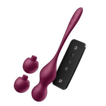 Смарт-вагінальні кульки з вібрацією Satisfyer Love Birds Vary Connect App, змінювана маса, пульт ДК SX1216 фото - купити в секс-шопі Чорний Кролик